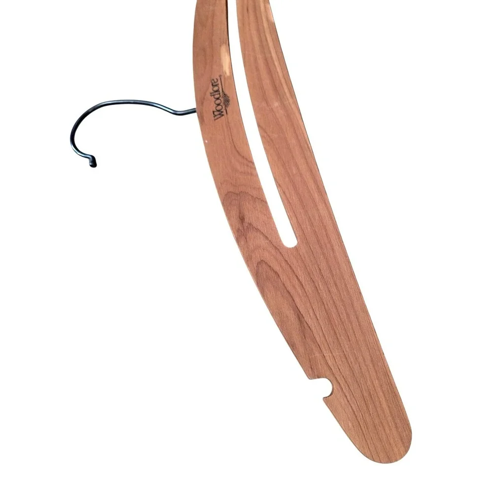Pair of‎ Woodlore Wooden Notched Cedar Garment Clothing Hanger Closet Organizer